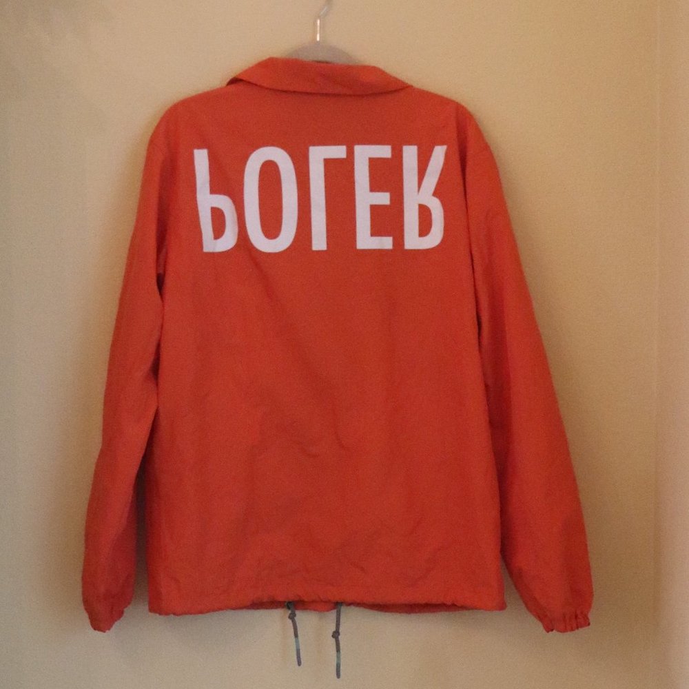 Poler Brand Ramsay Windbreaker Jacket Size Small Orange